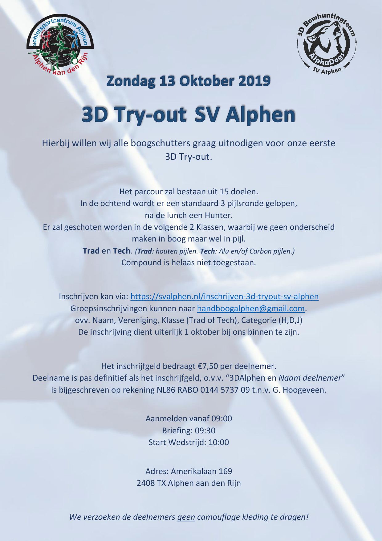 3D Try-out SV Alphen @ Amerikalaan 169 2408 TX Alphen aan den Rijn